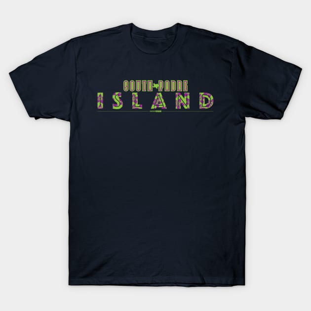 South Padre Island Inspired Design in Green and Purple T-Shirt by CamcoGraphics